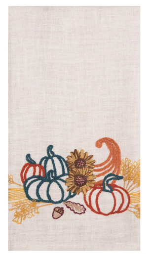 Autumn Botanical Pumpkin Towel