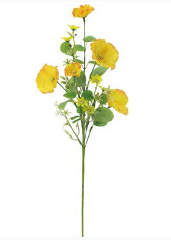 Poppy Spray Yellow (28")