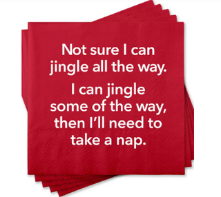 Not Sure I Can Jingle Beverage Napkin