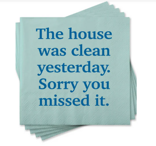 The House Was Clean Beverage Napkin