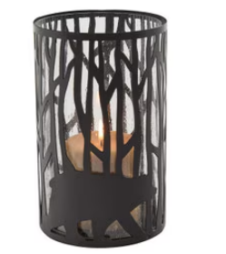 Bear Pillar Holder w/Glass Insert