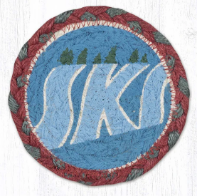 Red Ski Jacket Capitol Earth 5" Coaster