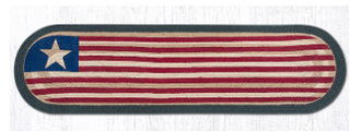 Original Flag Oval Table Runner Cap Earth 13 x 36