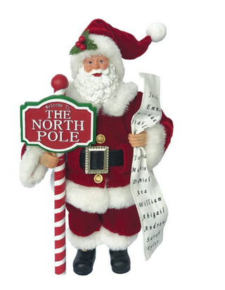 North Pole Santa Claus 12"