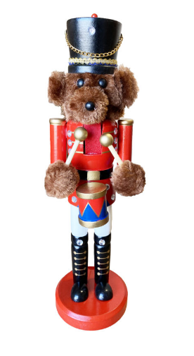 Teddy Bear Drummer Nutcracker