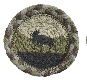 Moose Braided Coaster 4"