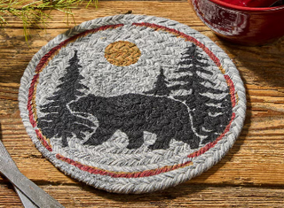 Albemarle Black Bear Braided Trivet 8"