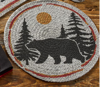 Albemarle Black Bear Braided Placemat 15"