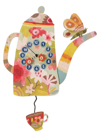 Cup Of Time Wood Clock