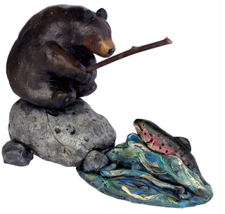 Wondering Streamside Bear Figurine (Dean Crouser)