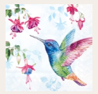 Hummingbird Light Blue (Beverage Napkin)