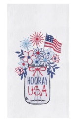 Hooray USA Flowers Dish Towel