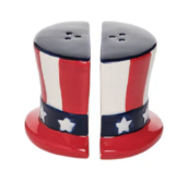Uncle Sam Hat Salt and Pepper Shaker Set
