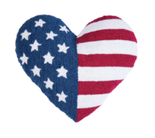 Flag Heart Shaped Flag Pillow