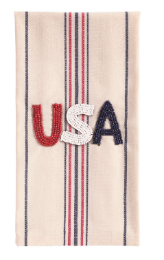 Americana Beaded Dish Towel