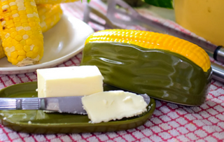 Corn Ceramic Butter Dish
