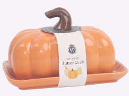 Pumpkin Ceramic Butter Dish