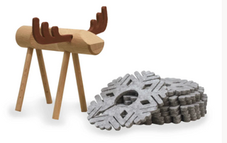 Deer Holder w/ Snowflake Coasters