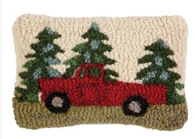 Back Roads Pickup Truck Wool Pillow
