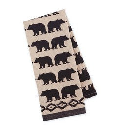 Bear Printed Waffle Dish Towel