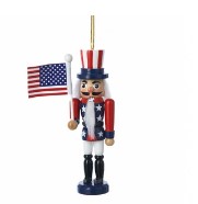 American Flag Nutcracker Ornament 5"