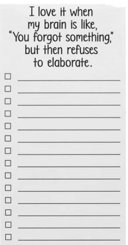 You Forgot Something List Pad