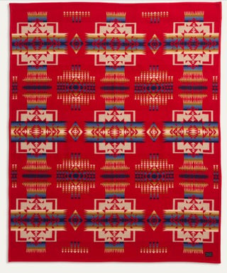 Chief Joseph Scarlet Jacquard Blanket (Robe)