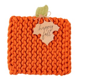 Pumpkin Cotton Knit Trivet