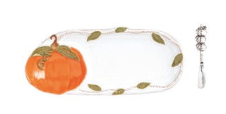Pumpkin Tray and Dip Set