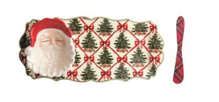 Tree Tray and Santa Tidbit Set