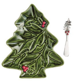 Holly Plate w/ Spreader
