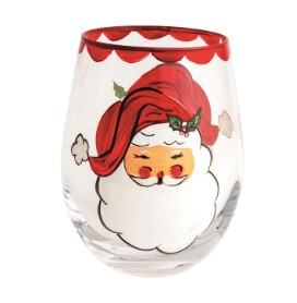 Christmas Hand Painted Wine Glass