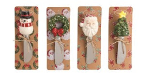 Christmas Spreader w/ Stoneware Handle