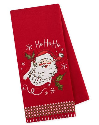 Santa's Nice List Embellished Dish Towel