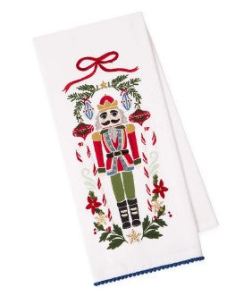 Nutcracker Embellished Dish Towel