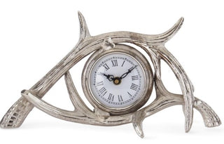 Silver Antler Clock