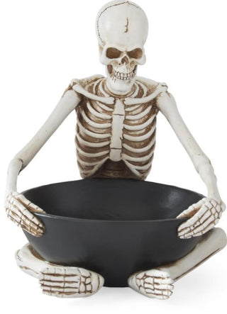 Skeleton Holding Bowl 8"