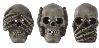 See Hear Speak No Evil Skulls