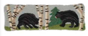 Bear in the Woods Wool Pillow