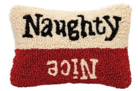 Naughty or Nice Wool Pillow