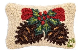 Holiday Cones Wool Pillow