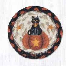 Black Cat Pumpkin 5" Coaster