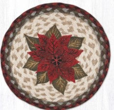 Primitive Poinsettia 10" Capitol Earth Mat