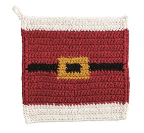 Santa Crochet Trivet
