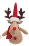 Snowman/Reindeer Plush  Ornament