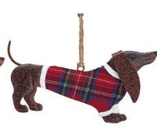Dog Tin Ornament