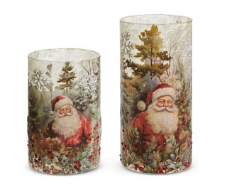 Forest Santa Hurricanes Set of Two