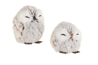 Gray Owl Ornament 4"
