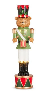 Lighted Bear Nutcracker on Drum