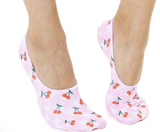 Cherry No Show Sock